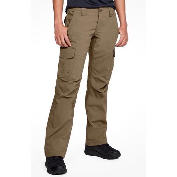 Under Armour UA Storm Tactical Pants Bayou Tan 34x30 Loose Fit Water Resistant - Picture 1 of 8